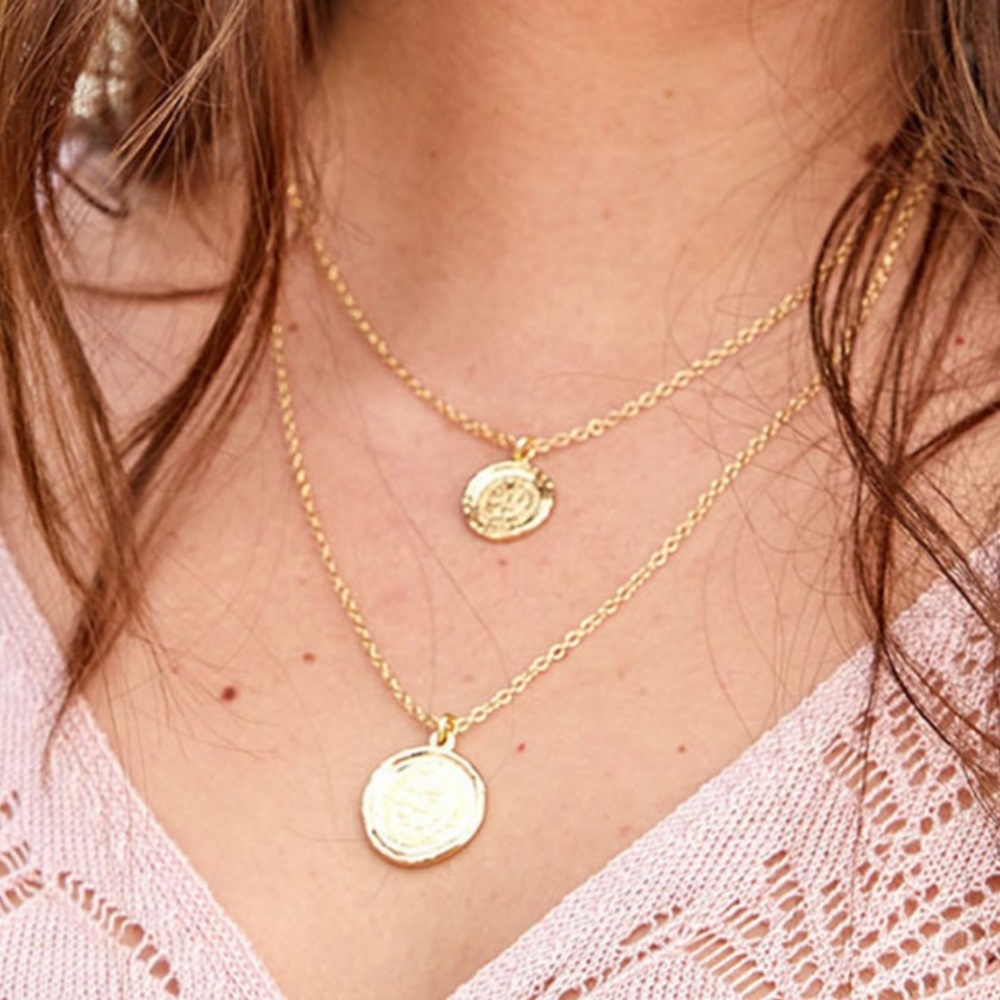 Amber Sceats Double Coin Necklace